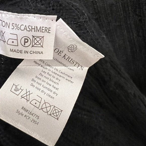 NWT Chloe Kristyn Zip Back Cotton / Cashmere Knit Sweater - Picture 15 of 15